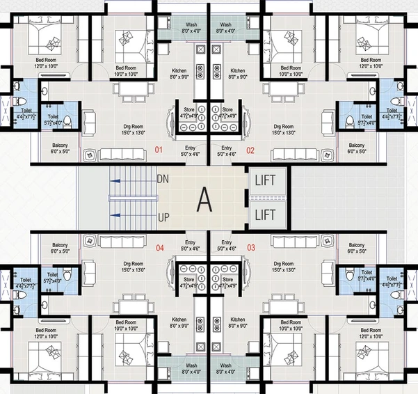 Floor Plan of Shubh Sanskruti Sky in Vastral, Ahmedabad - Image 189914