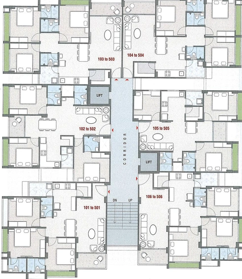 Floor Plan of Shugan Pushkar Status in Isanpur, Ahmedabad - Image 189923