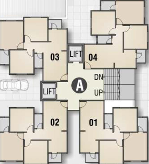 Floor Plan of Splendid Murlidhar Heights in Nava Naroda, Ahmedabad - Image 189949