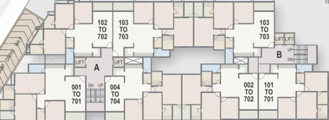 Floor Plan of Sudarshan Pride Corporation in Sola, Ahmedabad - Image 189974