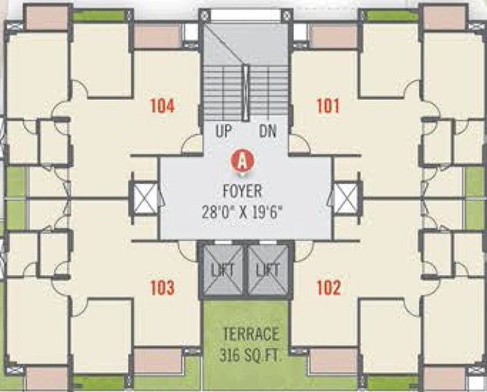 Floor Plan of Suramya Dreams in Sanand, Ahmedabad - Image 190007