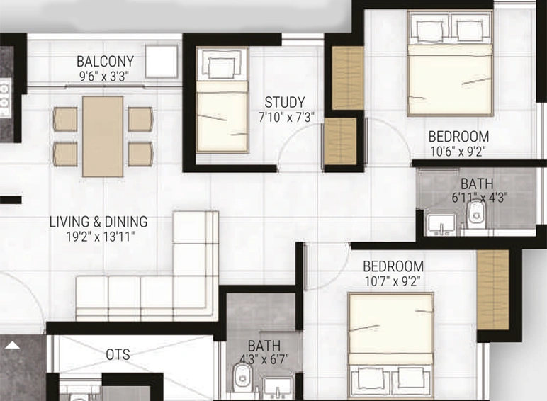 2.5 BHK Flat in Magishaa Madhav Magnus in Villivakkam, Chennai - Image 822886