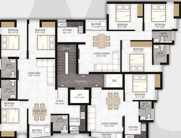 Floor Plan of Magishaa Madhav Magnus in Villivakkam, Chennai - Image 190030