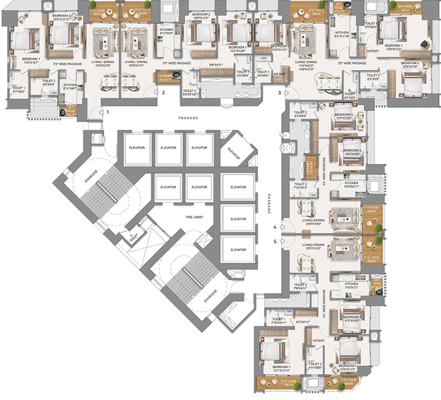 Floor Plan of Runwal 7 Mahalaxmi in Mahalaxmi, Mumbai - Image 190048