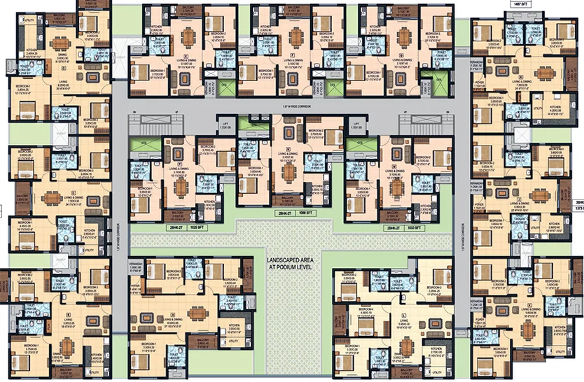 Floor Plan of Marutham Neptune in Koyambedu, Chennai - Image 190064