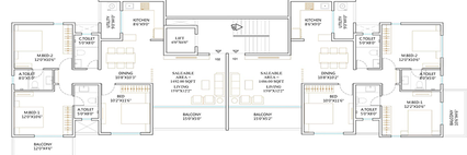 Floor Plan of Garve Akshara Meadows in Tathawade, Pune - Image 190070