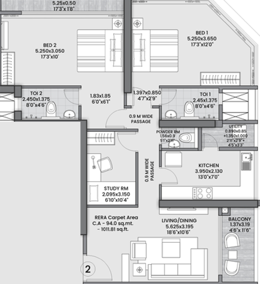 2.5 BHK Flat in Excel Bellissima in Bandra West, Mumbai - Image 822900