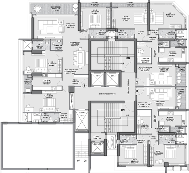 Floor Plan of Excel Bellissima in Bandra West, Mumbai - Image 190091