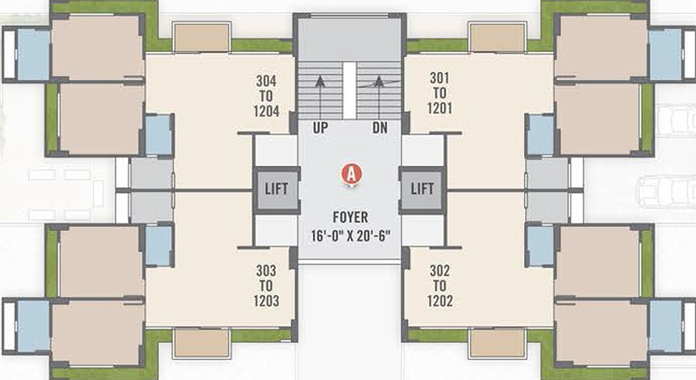 Floor Plan of Suramya Heights in Sanand, Ahmedabad - Image 190082