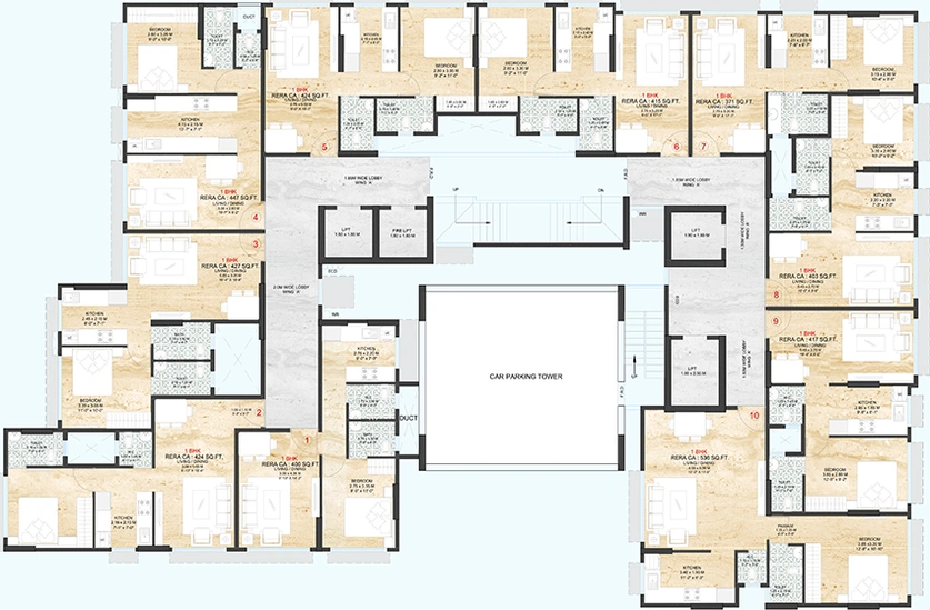 Floor Plan of Sayba Mehtab in Kurla West, Mumbai - Image 190114
