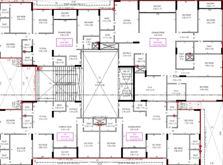Floor Plan of Swara Sky Height in Naranpura, Ahmedabad - Image 190118