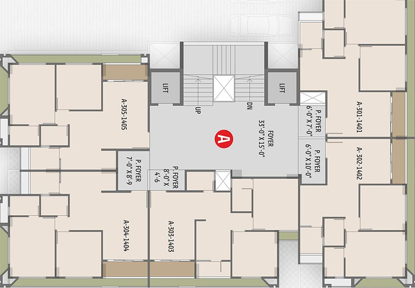 Floor Plan of Swamarvella Swastik Ananta in Chandkheda, Ahmedabad - Image 190131