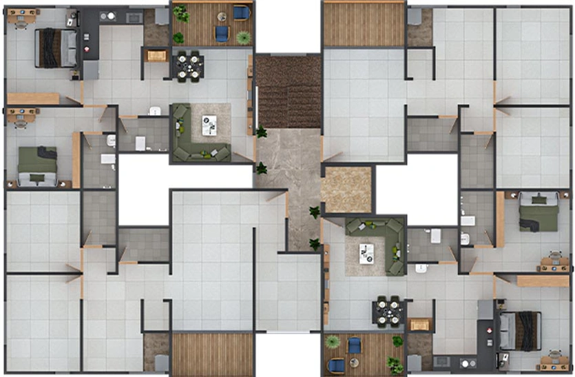 Floor Plan of Vision Prisa in Ravet, Pune - Image 115555