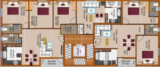 Floor Plan of JKM Radiance in Poonamallee, Chennai - Image 190228