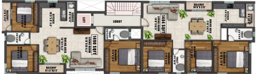 Floor Plan of Live Adya in Ashok Nagar, Chennai - Image 190245