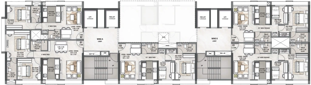Floor Plan of Rustomjee Cleon in Bandra East, Mumbai - Image 116976