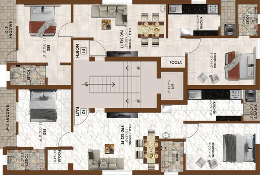 Floor Plan of Sree Guru Sai Vengadavan in Ambattur, Chennai - Image 190258