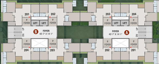 Floor Plan of Omkar The Ashoka in Vastral, Ahmedabad - Image 190304