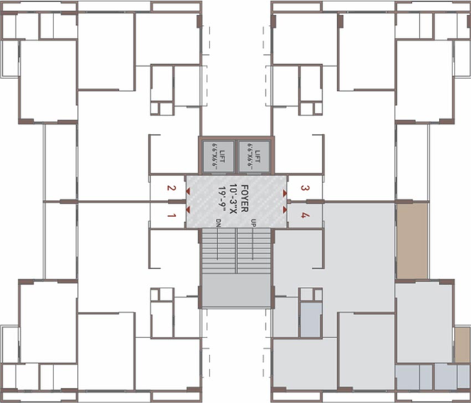 Floor Plan of Sampath Sky in Ranip, Ahmedabad - Image 190359