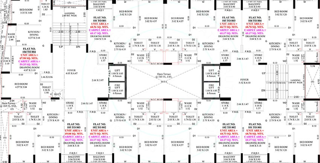 Floor Plan of Satyagrah Solitaire in Zundal, Ahmedabad - Image 190402