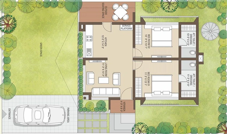 2 BHK Builder Floor in Laxmi Serenity in Bagodara, Ahmedabad - Image 822990