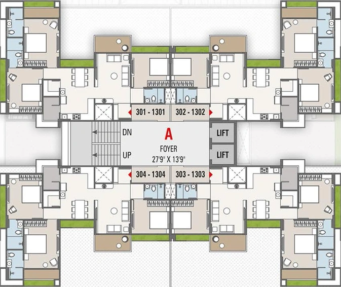 Floor Plan of Terranova in Gota in Gota, Ahmedabad - Image 190528