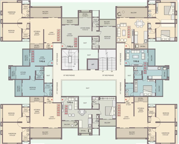 Floor Plan of Shree Radhe Krishna in Viman Nagar, Pune - Image 115581