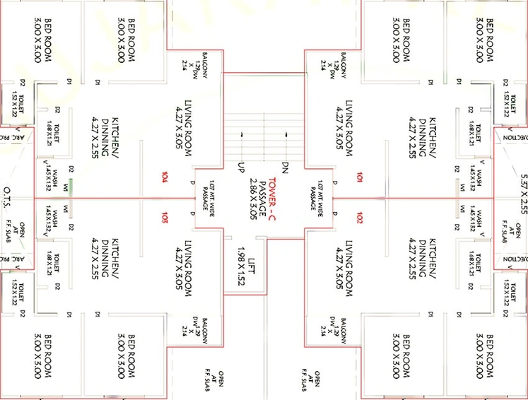 Floor Plan of Om Aashray in Madhavpura, Vadodara - Image 190701