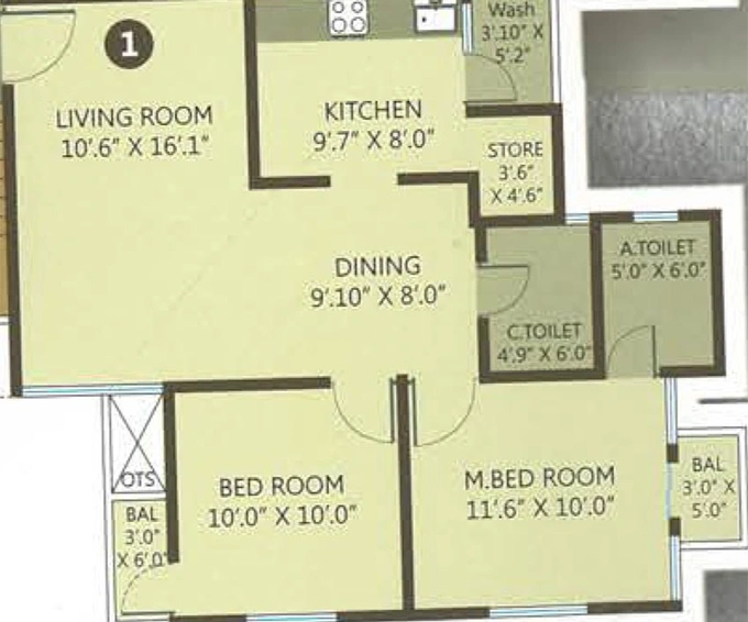 2 BHK Flat in Shree Narayan Avenue in Khatamba, Vadodara - Image 823066
