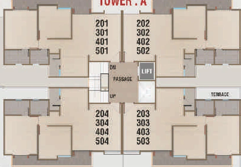 Floor Plan of Yash Nilkanth Resi Cum Plaza in Danteshwar, Vadodara - Image 190830