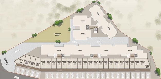 Master Plan of Yash Nilkanth Resi Cum Plaza in Danteshwar, Vadodara - Image 190831