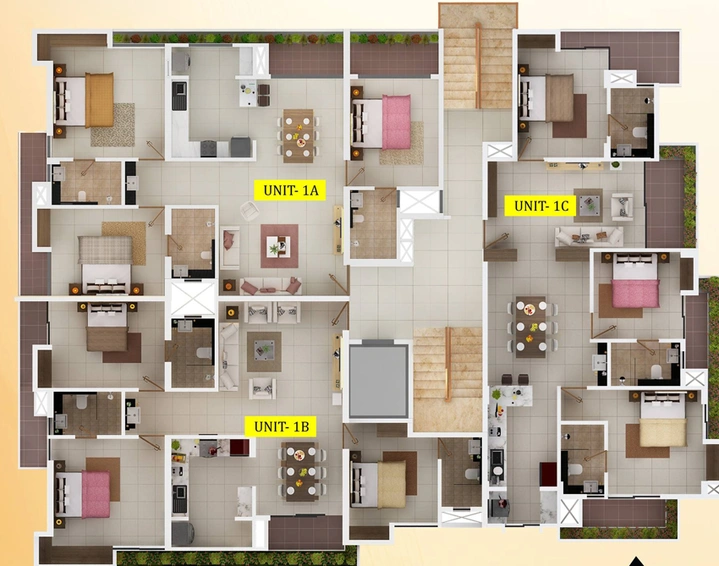 Floor Plan of ABAD Mayfair in Pallimukku, Kochi - Image 190869