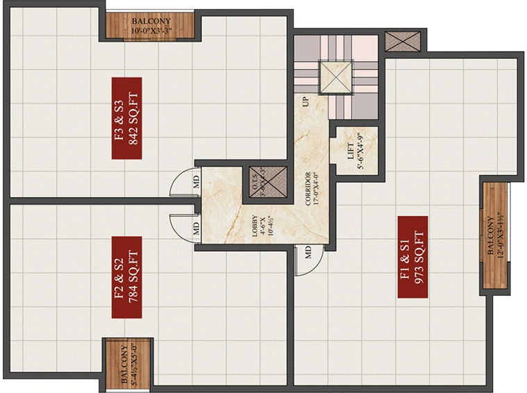Floor Plan of AK Pyrite in Tambaram, Chennai - Image 190923