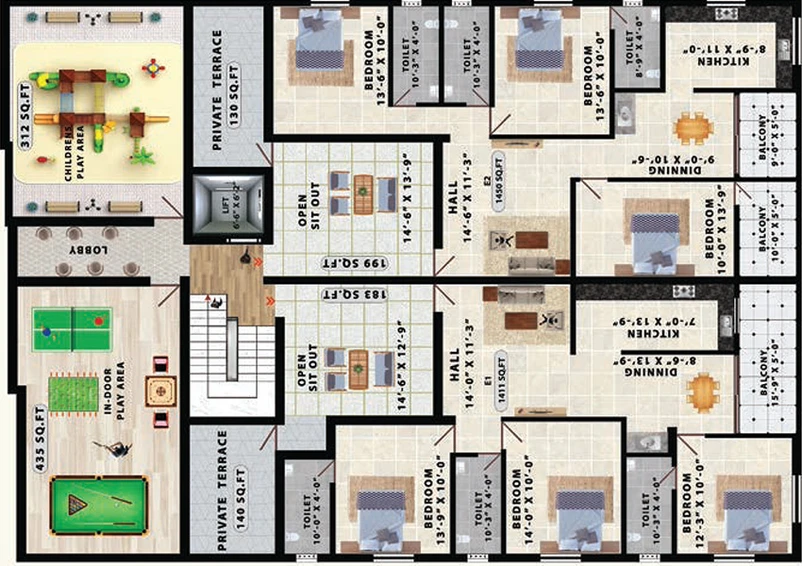 Floor Plan of Avittam Adiyogi Thiruvanmiyur in Thiruvanmiyur, Chennai - Image 190989