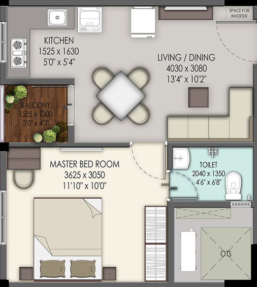 1 BHK Flat in Agarwal Bliss Samudra in Tondiarpet, Chennai - Image 823175