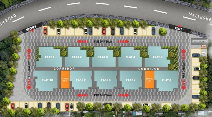 Master Plan of Garuda Kingsford in Vibhutipura, Bangalore - Image 191166