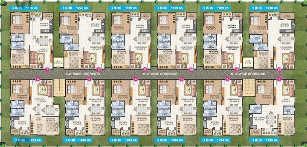 Floor Plan of Garuda Star Field in Mahadevapura, Bangalore - Image 191196