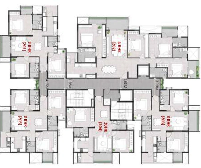 Floor Plan of Gen The High Line Park in Kambipura, Bangalore - Image 191217