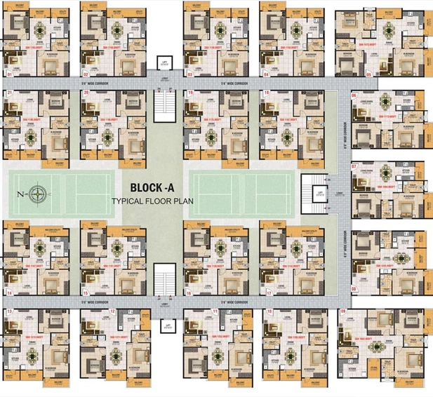 Floor Plan of Jayani Paradise in Mahadevapura, Bangalore - Image 191243
