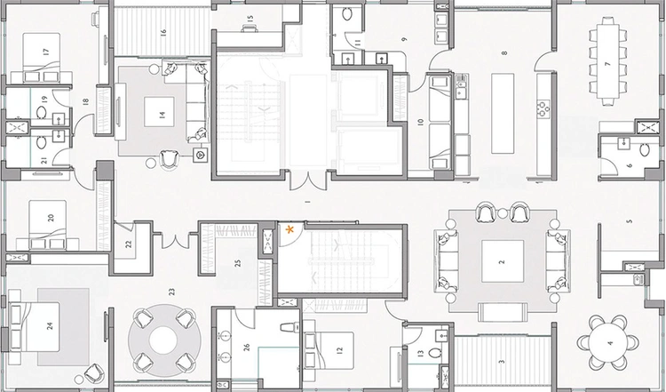 Floor Plan of Ceebros Temple Tree in Alwarpet, Chennai - Image 191254