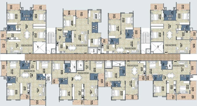 Floor Plan of MSR RR Signature in Yelahanka, Bangalore - Image 191265
