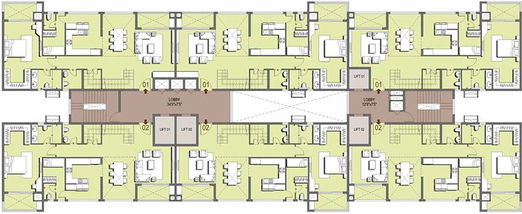 Floor Plan of Ozone Urbana Heights in Devanahalli, Bangalore - Image 191323
