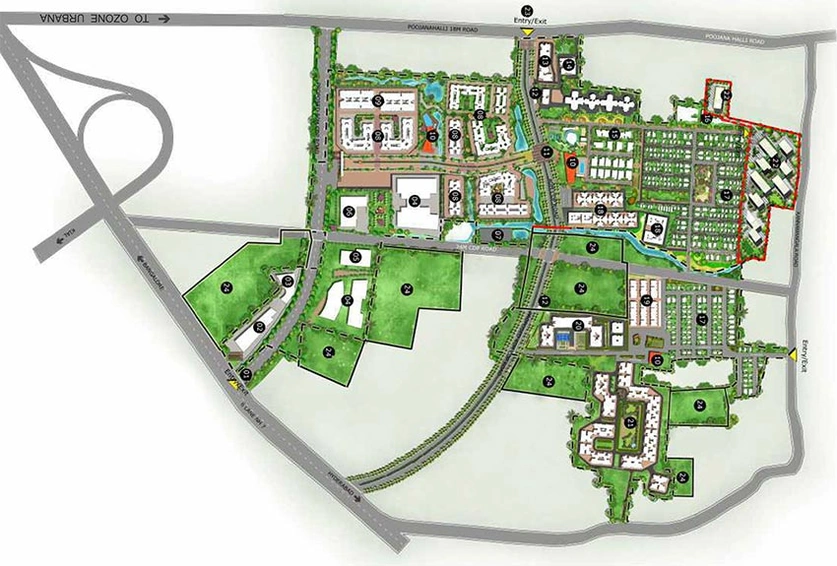 Master Plan of Ozone Urbana Heights in Devanahalli, Bangalore - Image 191325