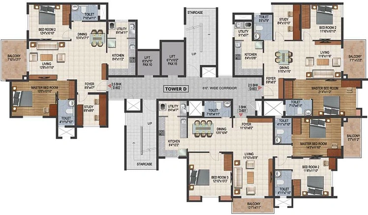 Floor Plan of Ozone WF48 in Mahadevapura, Bangalore - Image 191366