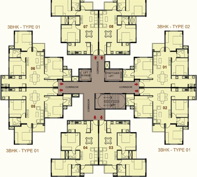 Floor Plan of Ozone Urbana Aqua in Devanahalli, Bangalore - Image 191418