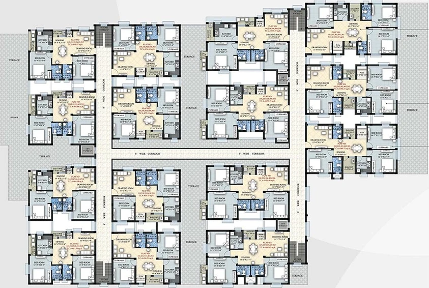 Floor Plan of Sri Sampurna Aqua in Trisulia, Bhubaneswar - Image 191559