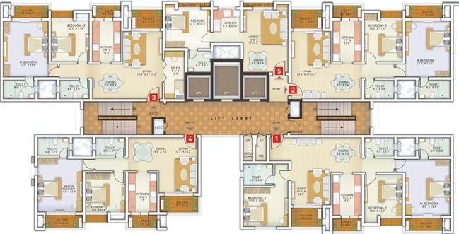 Floor Plan of Ozone Greens in Perumbakkam, Chennai - Image 191569