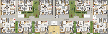 Floor Plan of RR Central Park in Alkapur, Hyderabad - Image 191580
