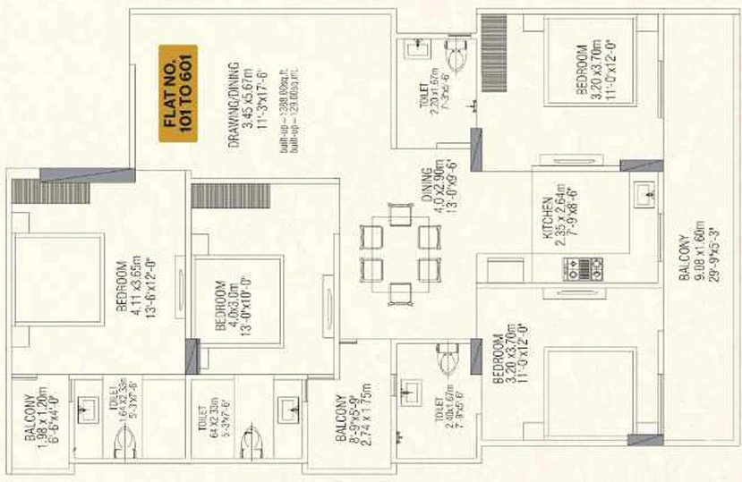 4 BHK Flat in Quality Ayansh Prime 24 in Mansarovar, Jaipur - Image 823427