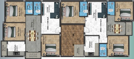 Floor Plan of Divya Abhimanyu Enclave in Tambaram, Chennai - Image 191678